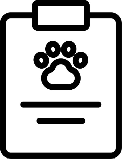 动物医疗卡图标的轮廓图片下载