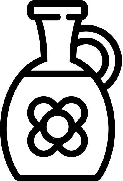 油菜籽油在滗水器图标轮廓图片下载