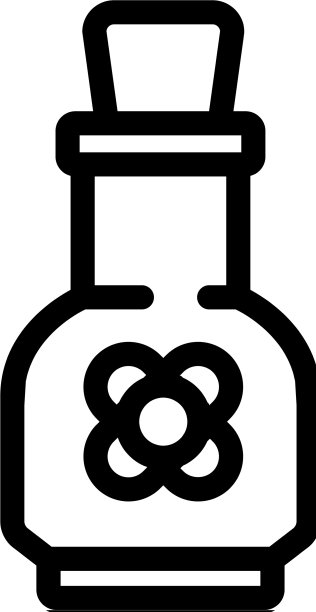 油菜花仙丹瓶图标轮廓图片下载