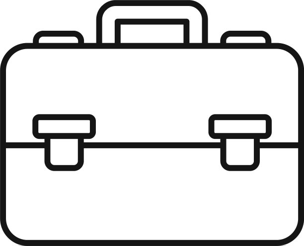 金融皮包图标轮廓风格图片下载