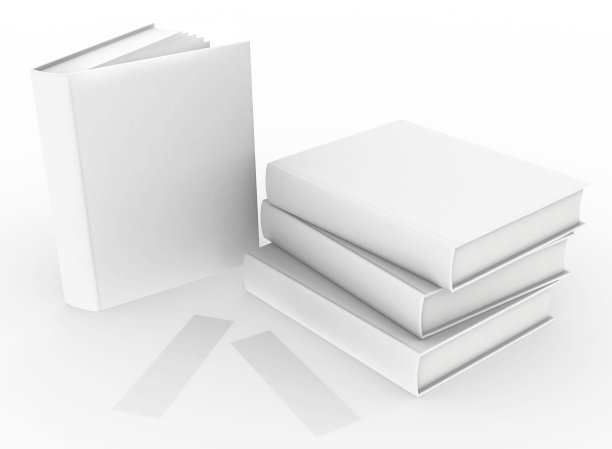 模板空书模型设置白色背景，3d渲染图片下载