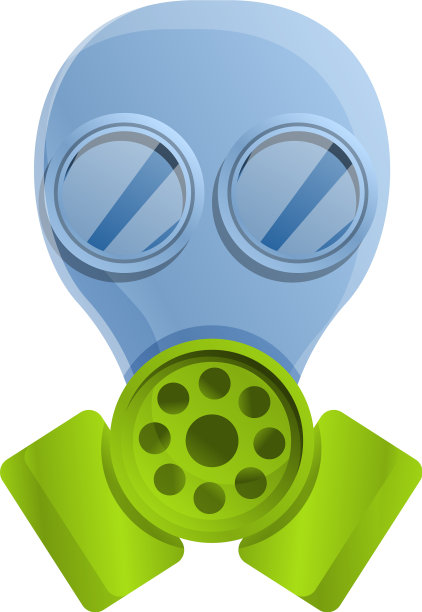 卡通风格的防毒面具图标图片下载