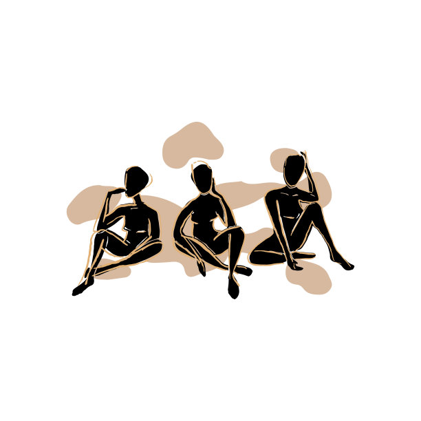 波西米亚风格的设计。抽象女性轮廓和波西米亚装饰元素。当代艺术打印。设计t恤，海报，标签，媒体和社交媒体封面。矢量图图片下载