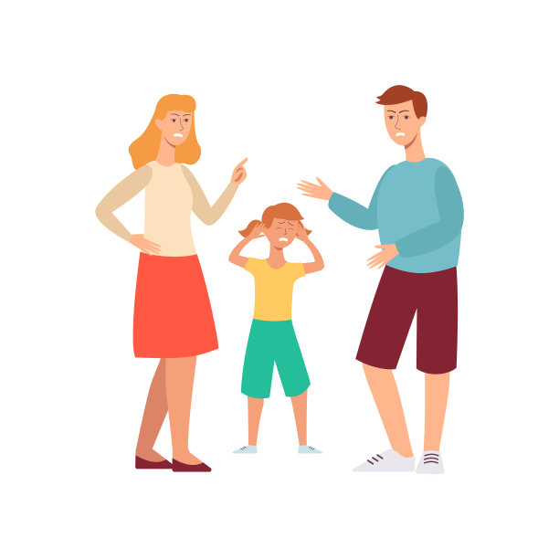 家庭冲突——愤怒的人们在面前争吵图片下载