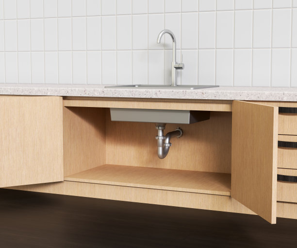 水槽下的水管3D渲染图片下载