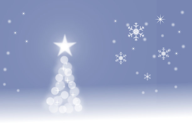 圣诞树和雪景图片下载