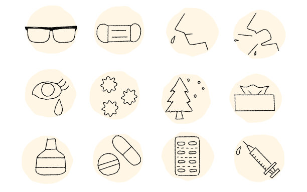 手绘图标集授粉图片下载