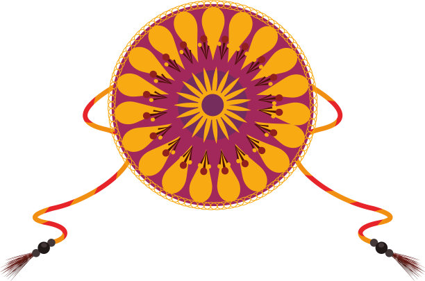 民族曼荼罗与绳带indu风格图片下载