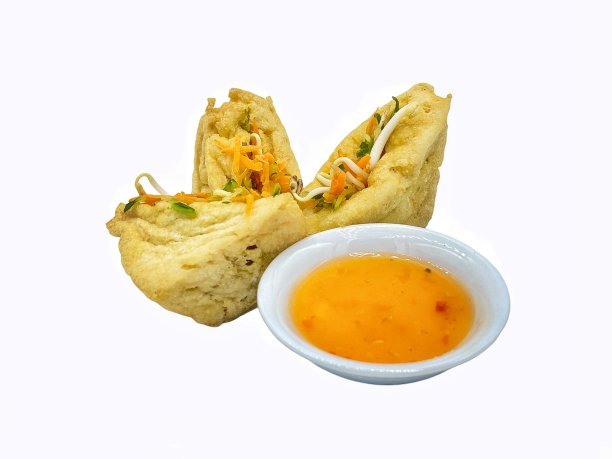 马来美食或填充豆腐称为Tauhu sumbat图片下载