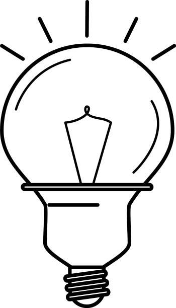 亮灯电灯泡的环保理念图片下载