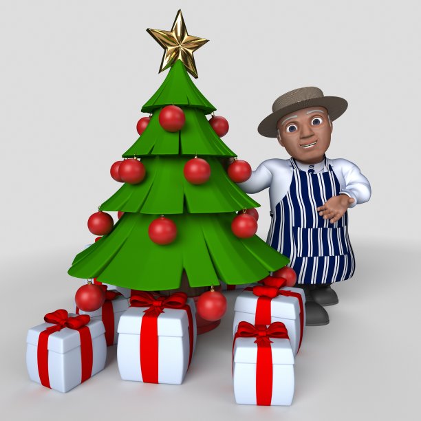 3D卡通屠夫角色图片下载