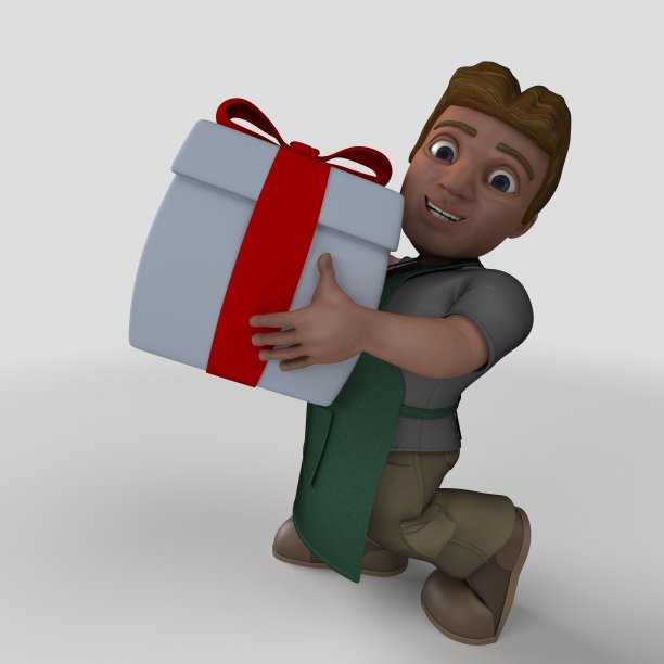 3D卡通店主角色图片下载