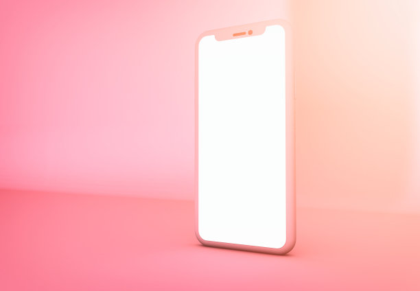 粉色背景的手机模拟图片下载