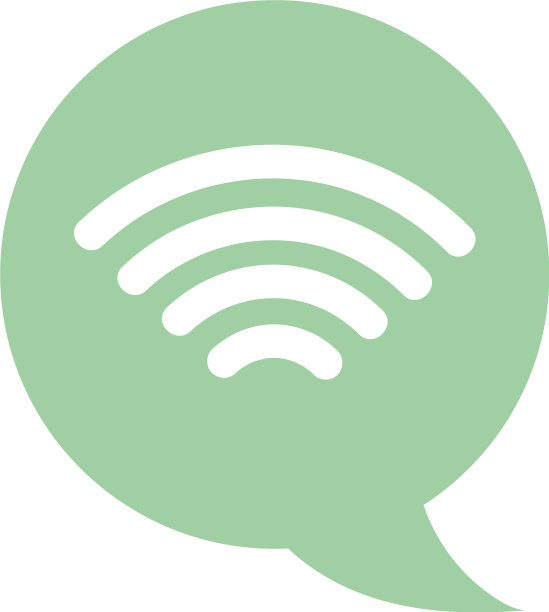 Wifi网络语音泡泡孤立图标设计图片下载