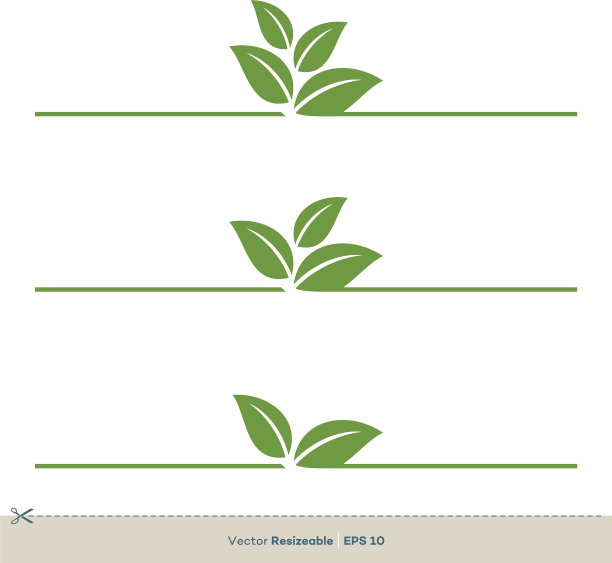 绿叶头模板设计eps 10图片下载