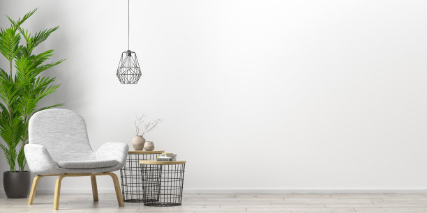 室内扶手椅和咖啡桌3d渲染图片下载