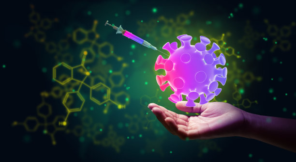科学家发现COVID-19疫苗。COVID-19疫苗的概念。图片下载
