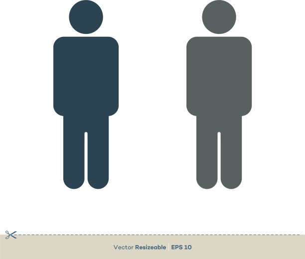 人体图标标识模板设计eps 10图片下载