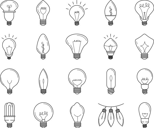 电灯泡生态理念隐喻孤立图片下载