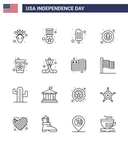 股票图标包美国日16行标志和图片下载