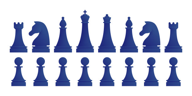 完整的棋子孤立在白棋上图片下载