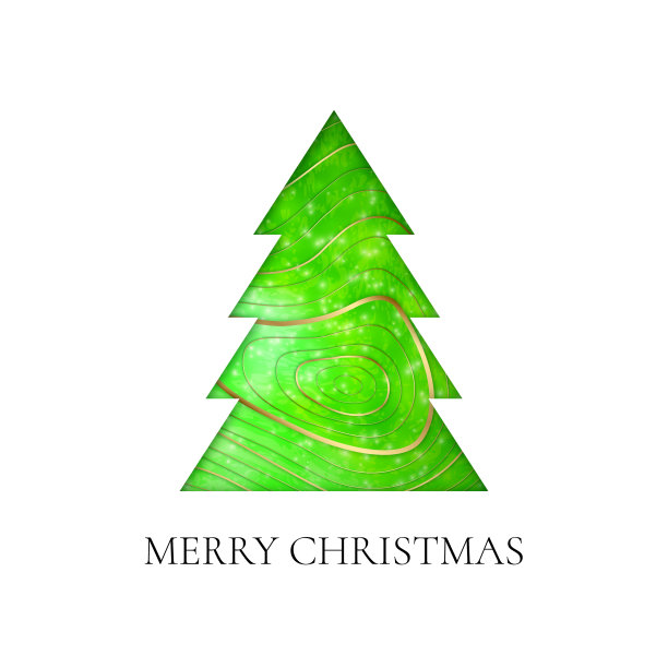 有光泽纹理冷杉树的圣诞卡图片下载