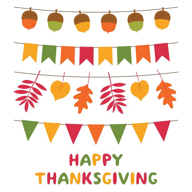 感恩节矢量装饰集图片下载