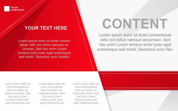 抽象的红色和白色重叠层背景与银线纹理的组合。现代概念向量图片下载