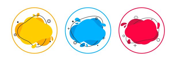 彩色抽象横幅集。图片下载