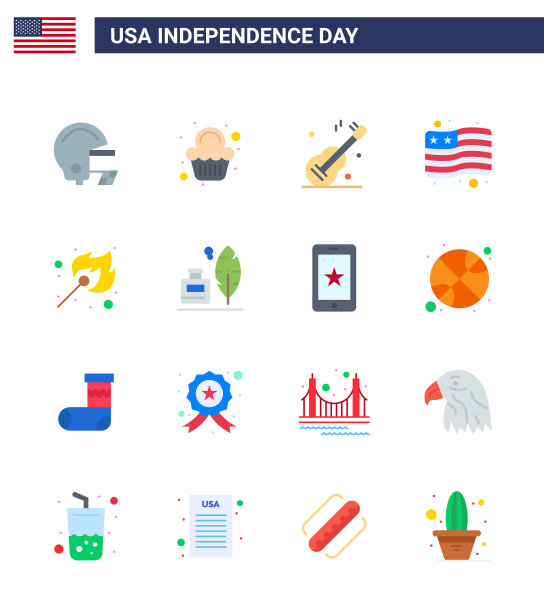 现代设置16平底和符号在美国图片下载