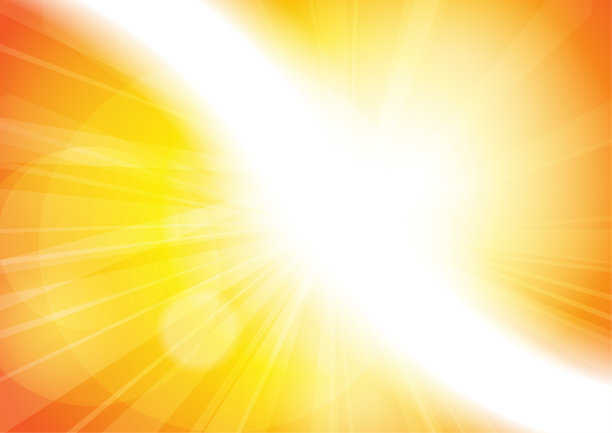 向量:抽象的橙色和黄色与len耀斑背景图片下载