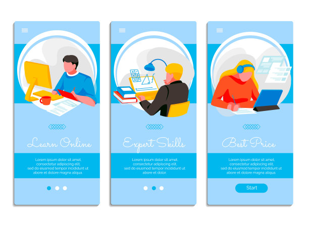 在线学习板上屏幕模板集图片下载