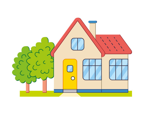 房子和树木图片下载