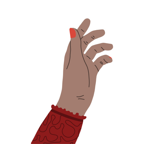 女性的手。手势语插图图片下载