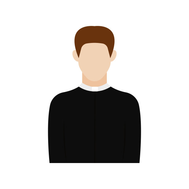孤立的牧师图标图片下载