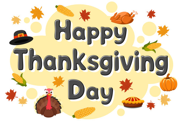 感恩节背景，文字与火鸡鸟和南瓜。放置文本的地方图片下载