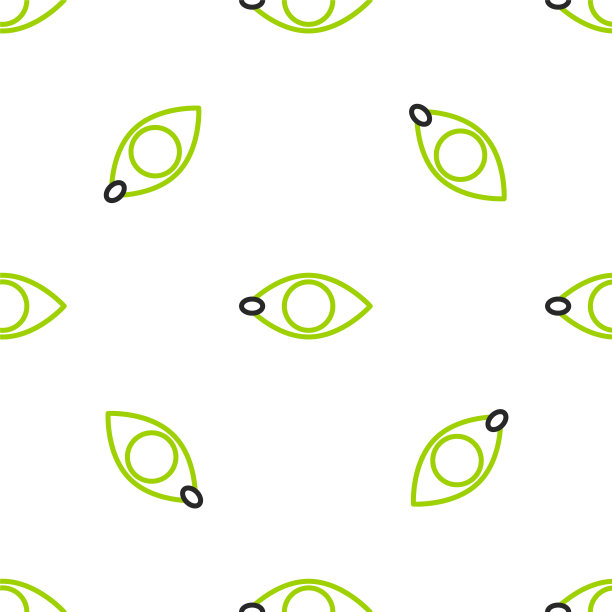 线盲图标隔离无缝模式上的白色背景。盲目的迹象。向量图片下载