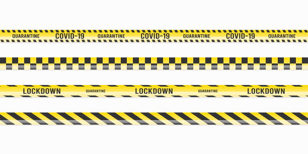 新冠疫情封锁警戒线图片下载