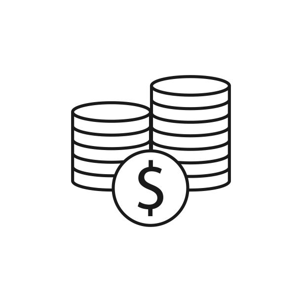 硬币图标孤立在白色背景。钱图标。网站设计的金钱符号。矢量插图。图片下载