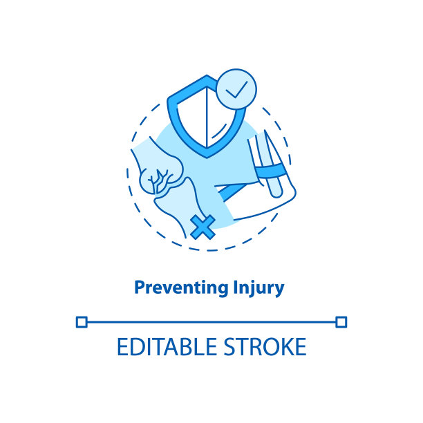 防止伤害蓝绿色概念图标图片下载