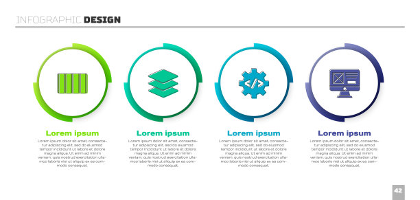 设置调色板指南，图层，前端开发和UI UX设计。业务信息模板。向量图片下载