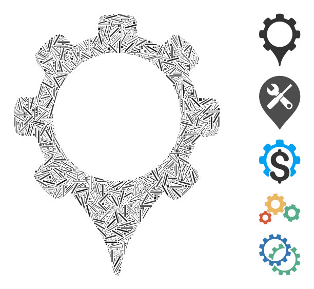 线拼贴GPS设置图标图片下载