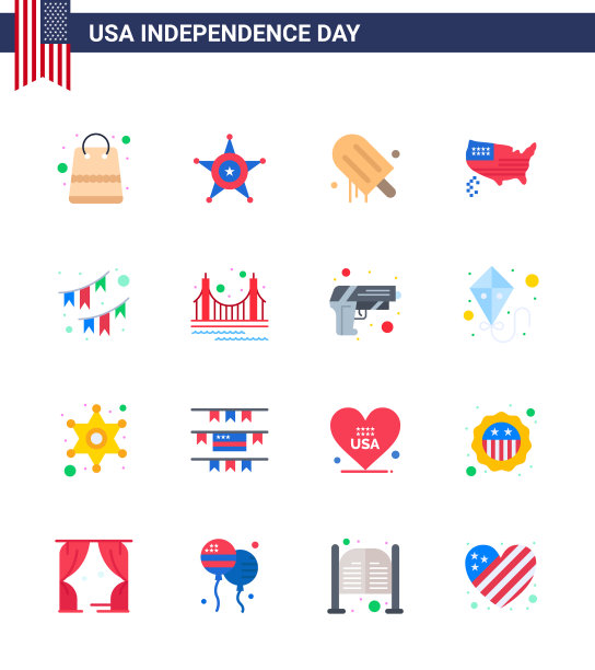 打包16套美国独立日庆祝公寓图片下载