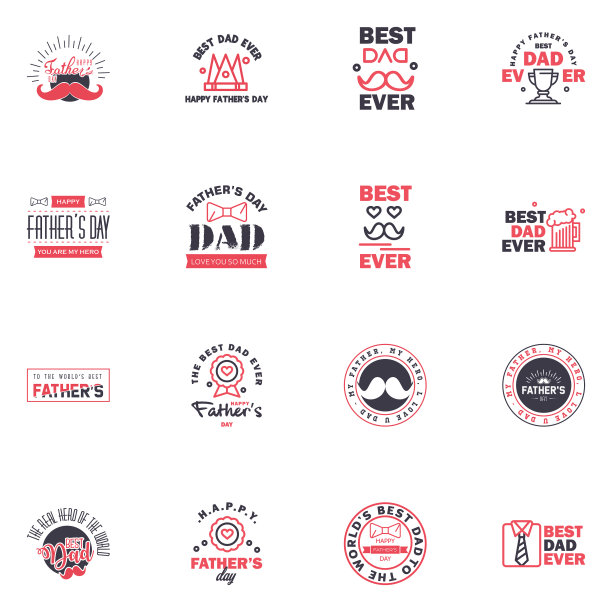 父亲节快乐书法贺卡16图片下载