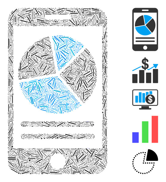 线马赛克移动报告图标图片下载