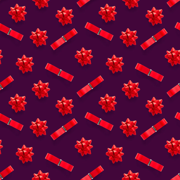 无缝定期创意圣诞图案与新年装饰。圣诞装饰品无缝图案。紫色的背景图片下载