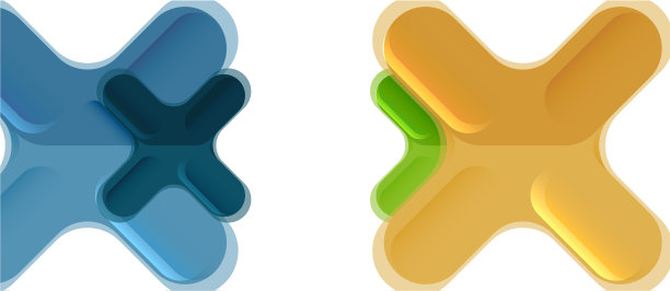 光滑的多色塑料风格交叉图片下载