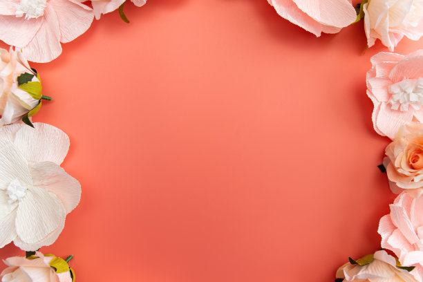 时尚的插图庆祝设计。绘画风格。婚礼水彩的概念。时髦的装饰。创意美丽多彩的婚礼邀请在粉红色的背景。的概念。图片下载