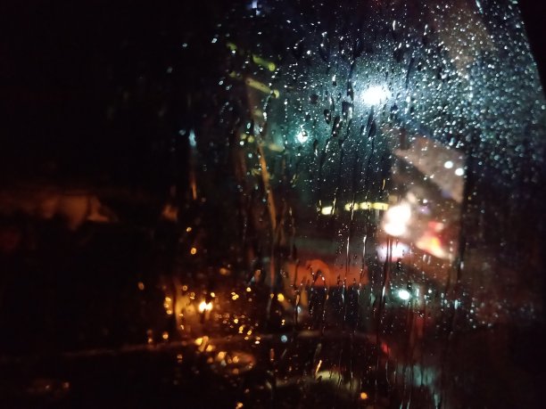 黑色美学雨点在夜晚图片下载