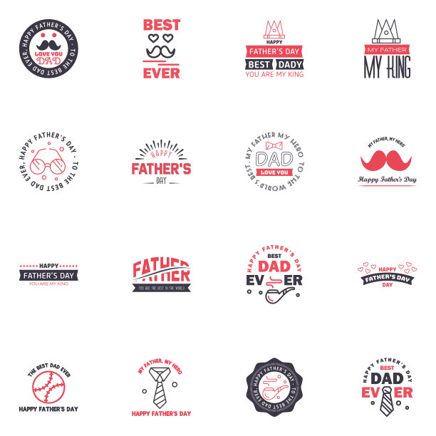 爱你爸爸，为父亲节快乐设计的卡片图片下载